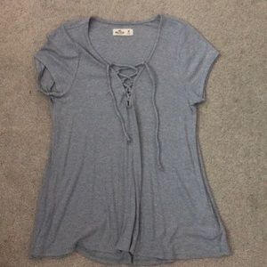 Hollister T shirt with small triangle cut out